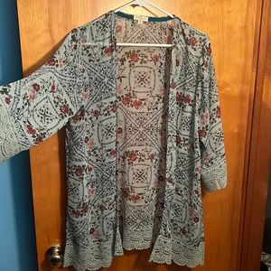 Mason & Bella sheer/ lace cardigan